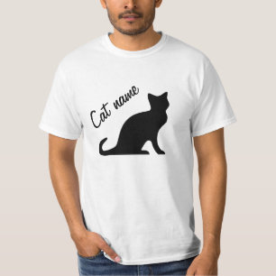 Schwarze Katze in Shirts mit benutzerdefiniertem H