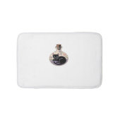 Schwarze Katze in Tränen Flasche Klassischer T - S Badematte (Vorderseite)