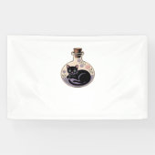 Schwarze Katze in Tränen Flasche Klassischer T - S Banner (Horizontal)