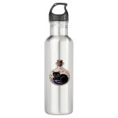 Schwarze Katze in Tränen Flasche Klassischer T - S Edelstahlflasche (Vorderseite)