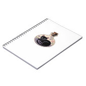 Schwarze Katze in Tränen Flasche Klassischer T - S Notizblock (Linke Seite)