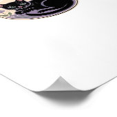 Schwarze Katze in Tränen Flasche Klassischer T - S Poster (Ecke)