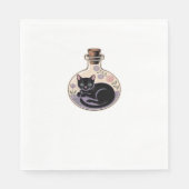 Schwarze Katze in Tränen Flasche Klassischer T - S Serviette (Vorderseite)