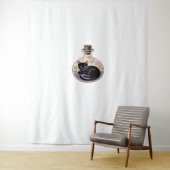 Schwarze Katze in Tränen Flasche Klassischer T - S Wandteppich (Beispiel)