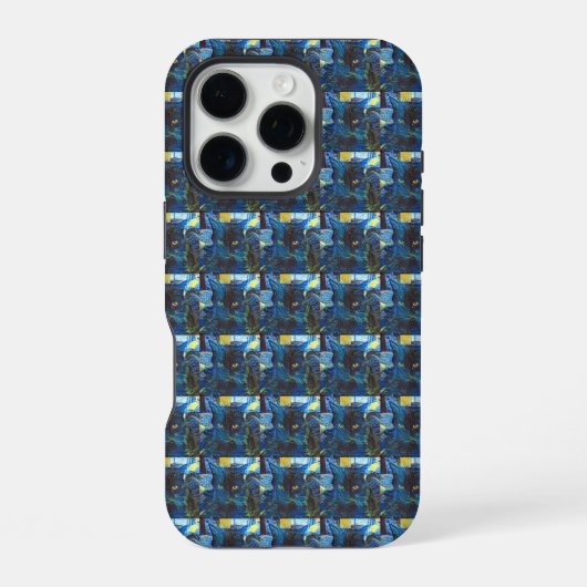 Schwarze Katze iPhone Hülle (Rückseite)