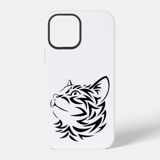 schwarze Katze iPhone Hülle (Rückseite)