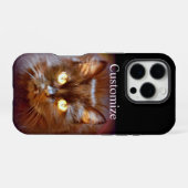 schwarze Katze iPhone Hülle (Rückseite (Horizontal))