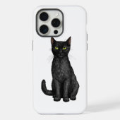 Schwarze Katze iPhone Hülle (Rückseite)