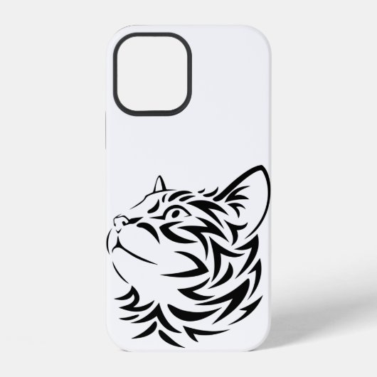 schwarze Katze iPhone Hülle (Rückseite)