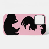 Schwarze Katze iPhone Hülle (Rückseite (Horizontal))