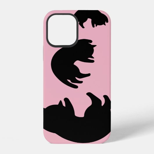 Schwarze Katze iPhone Hülle (Rückseite)