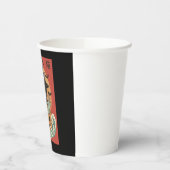 Schwarze Katze isst zu Halloween japanische Männer Pappbecher (Links)