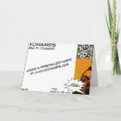 Schwarze Katze ist gelangweilt Karte (Rückseite)