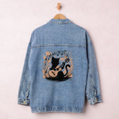 -Schwarze Katze Jeansjacke (Hangar)