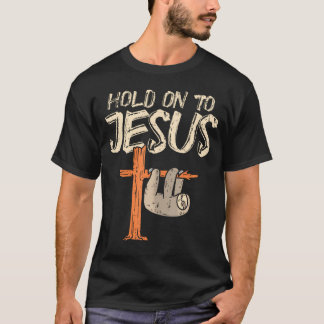 Schwarze Katze Jesus ist für Männer lustig Christl T-Shirt