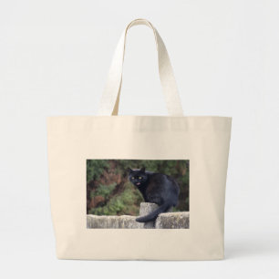 Schwarze Katze Jumbo Stoffbeutel