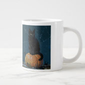 Schwarze Katze Jumbo-Tasse (Rechts)