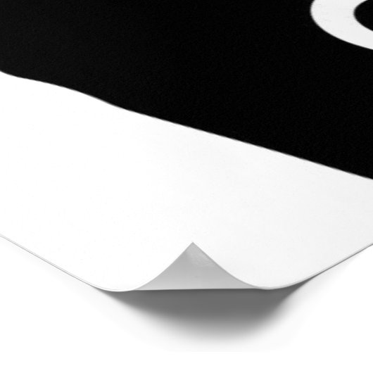 SCHWARZE KATZE KACKE DU POSTER (Ecke)