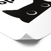 Schwarze Katze kacke du Retro Poster (Ecke)