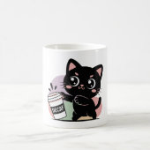 Schwarze Katze Kaffee (entkoffeiniert) Kaffeetasse (Mittel)