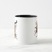 Schwarze Katze Kaffee Splash Tasse (Zentrum)