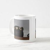 Schwarze Katze Kaffeetasse (Vorderseite Links)