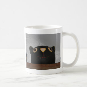 Schwarze Katze Kaffeetasse
