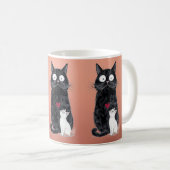 schwarze Katze  Kaffeetasse (VorderseiteRechts)