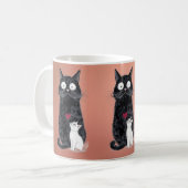 schwarze Katze  Kaffeetasse (Vorderseite Links)