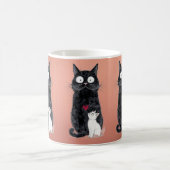 schwarze Katze  Kaffeetasse (Mittel)