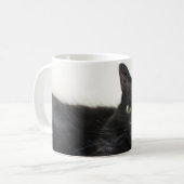 Schwarze Katze Kaffeetasse (Vorderseite Links)
