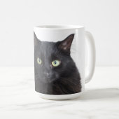 Schwarze Katze Kaffeetasse (VorderseiteRechts)