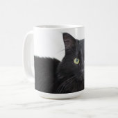 Schwarze Katze Kaffeetasse (Vorderseite Links)