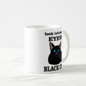 Schwarze Katze Kaffeetasse (VorderseiteRechts)