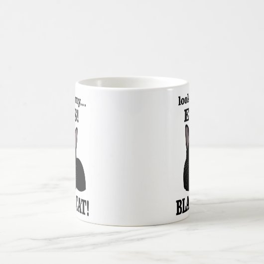 Schwarze Katze Kaffeetasse (Mittel)