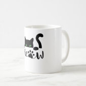 Schwarze Katze Kaffeetasse (VorderseiteRechts)