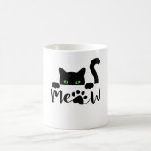 Schwarze Katze Kaffeetasse (Mittel)