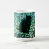Schwarze Katze Kaffeetasse (Mittel)