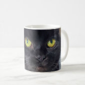 Schwarze Katze Kaffeetasse (VorderseiteRechts)