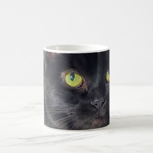 Schwarze Katze Kaffeetasse (Mittel)