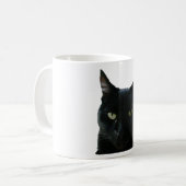Schwarze Katze Kaffeetasse (Vorderseite Links)