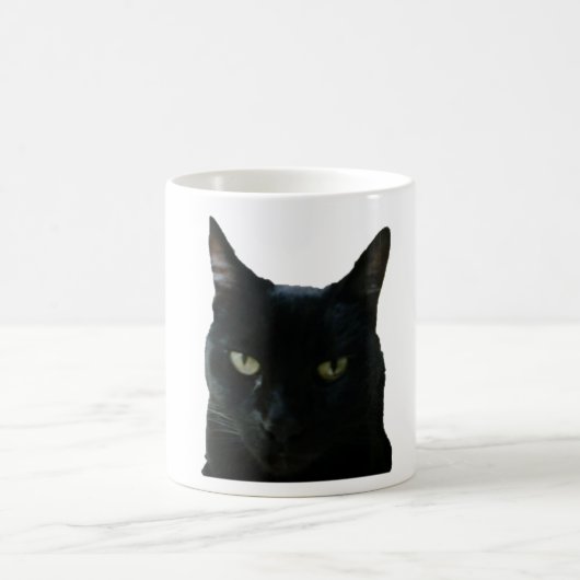 Schwarze Katze Kaffeetasse (Mittel)