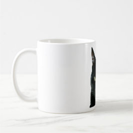 Schwarze Katze Kaffeetasse