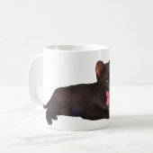 Schwarze Katze Kaffeetasse, Zweifarbiges Keramik, Kaffeetasse (Vorderseite Links)