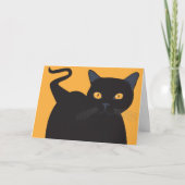 Schwarze Katze Karte (Vorderseite)