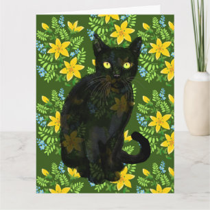 Schwarze Katze Karte