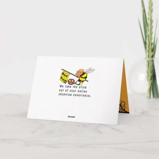 Schwarze Katze Karte (Rückseite)