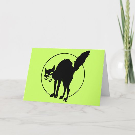 Schwarze Katze Karte (Vorderseite)