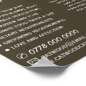 Schwarze Katze, Katterie, Boarding von Haustieren, Poster (Ecke)