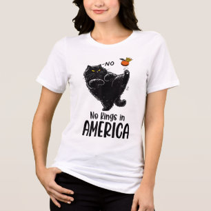 Schwarze Katze keine Könige in Amerika Wir Mensche Tri-Blend Shirt